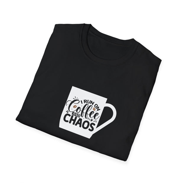 I Run on Coffee and Chaos Unisex Softstyle T-Shirt