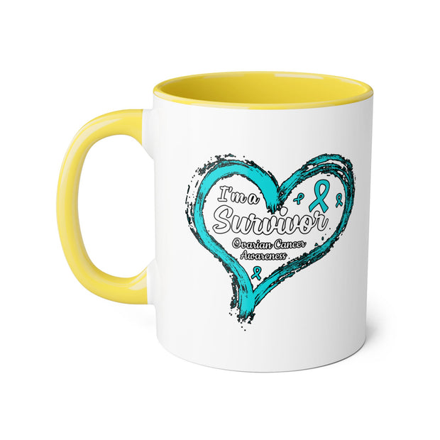 Ovarian Cancer Survivor Accent Mugs, 11oz