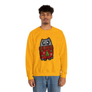 Christmas cat Unisex Heavy Blend™ Crewneck Sweatshirt