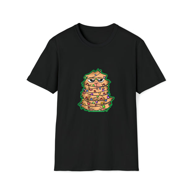 Christmas cat Unisex Softstyle T-Shirt