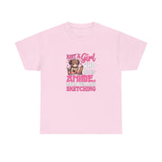 Anime, Boba, Sketching Unisex Heavy Cotton Tee
