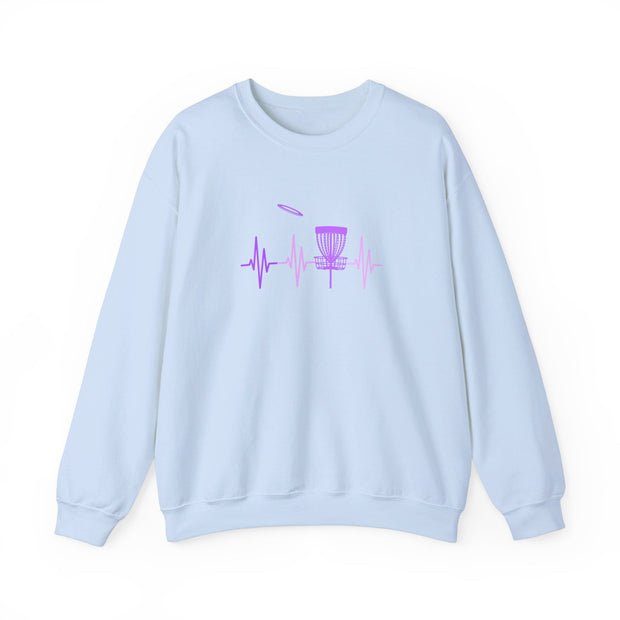Disc Golf Heartbeat Unisex Heavy Blend™ Crewneck Sweatshirt