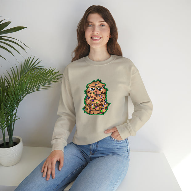 Christmas cat Unisex Heavy Blend™ Crewneck Sweatshirt
