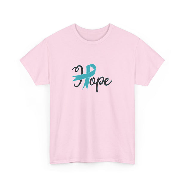 Ovarian Cancer Hope Unisex Heavy Cotton Tee