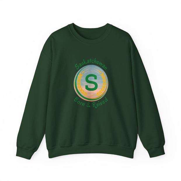 Saskatchewan Born & Raised Unisex Heavy Blend™ Crewneck Sweatshirt