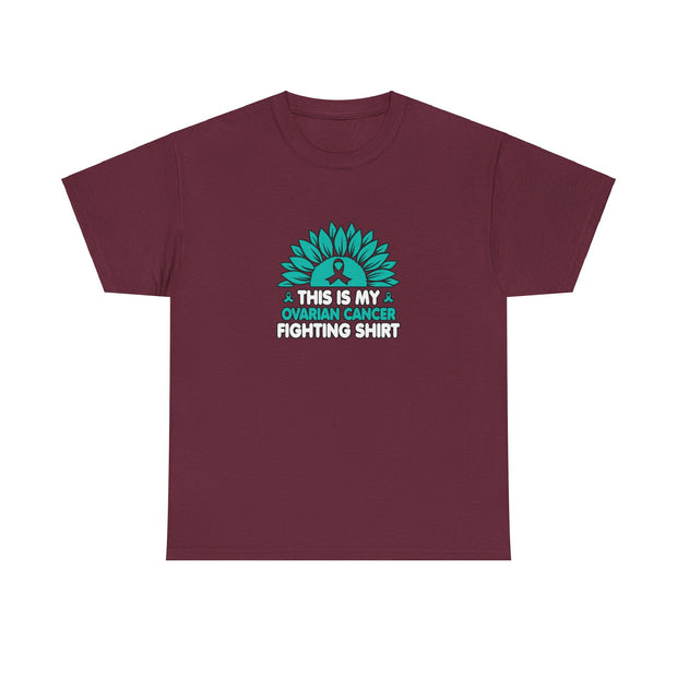 Ovarian cancer Unisex Heavy Cotton Tee