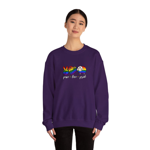 Peace Love Pride Unisex Heavy Blend™ Crewneck Sweatshirt