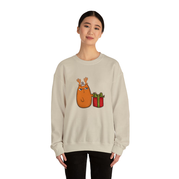 Christmas cat Unisex Heavy Blend™ Crewneck Sweatshirt