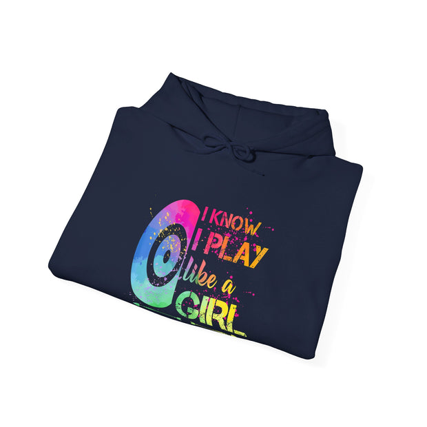 I Know I Play Like A Girl Unisex Heavy Blend™ Hooded Sweatshirt