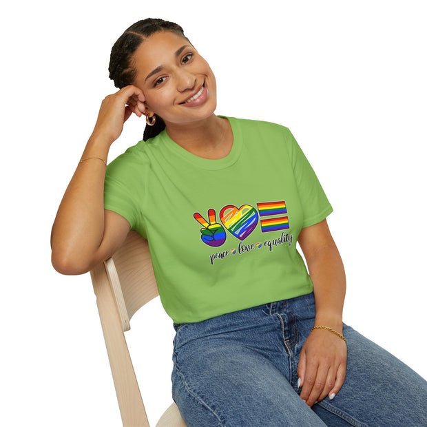 Peace Love and Equality Unisex Softstyle T-Shirt