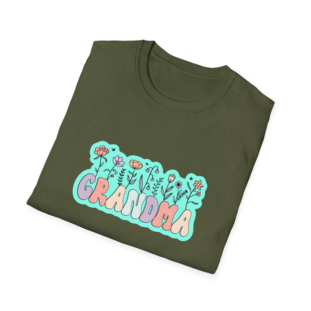Grandma Flowers Unisex Softstyle T-Shirt
