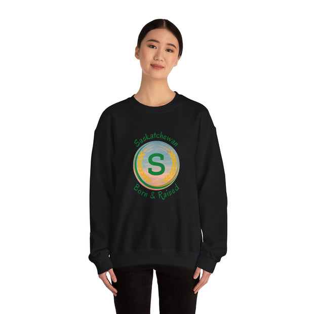 Saskatchewan Born & Raised Unisex Heavy Blend™ Crewneck Sweatshirt