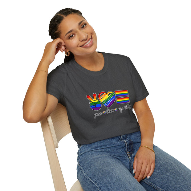 Peace Love and Equality Unisex Softstyle T-Shirt