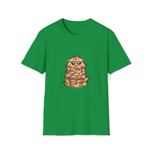 Christmas cat Unisex Softstyle T-Shirt