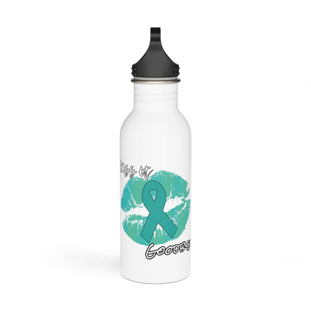 Kiss it Goodbye Ovarian Cancer Stainless Steel Water Bottle