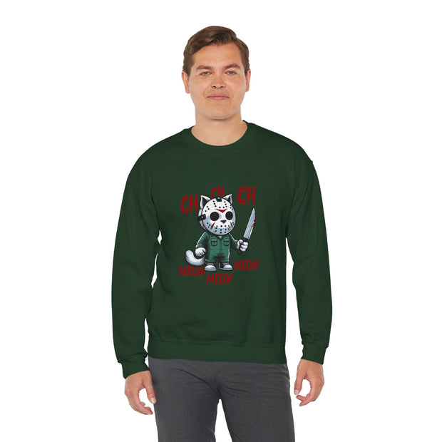 Horror Movie Cats Unisex Heavy Blend™ Crewneck Sweatshirt