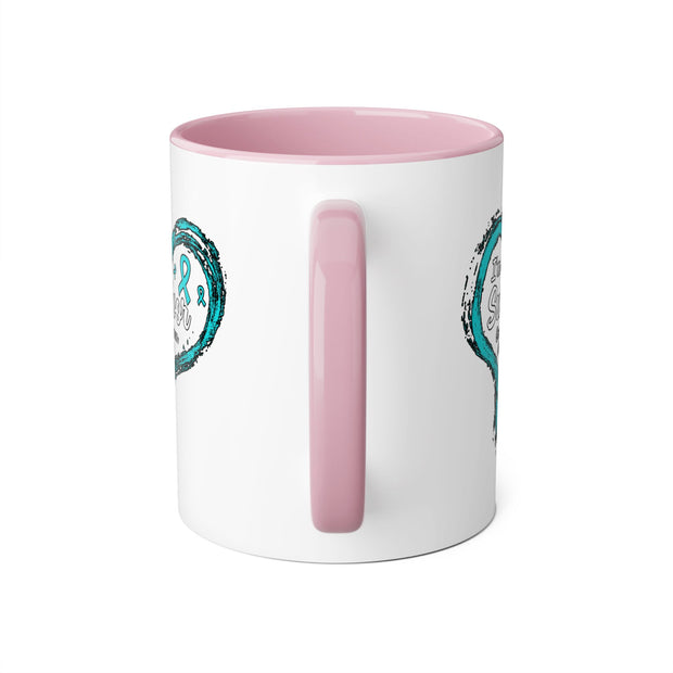 Ovarian Cancer Survivor Accent Mugs, 11oz