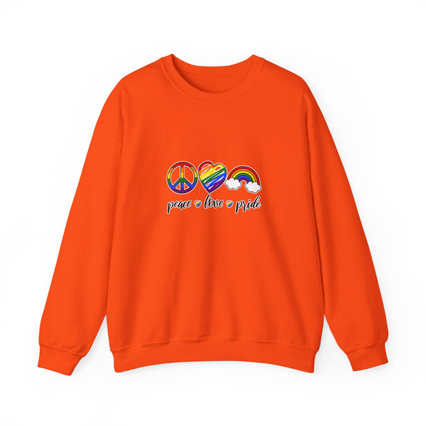 Peace Love Pride Unisex Heavy Blend™ Crewneck Sweatshirt