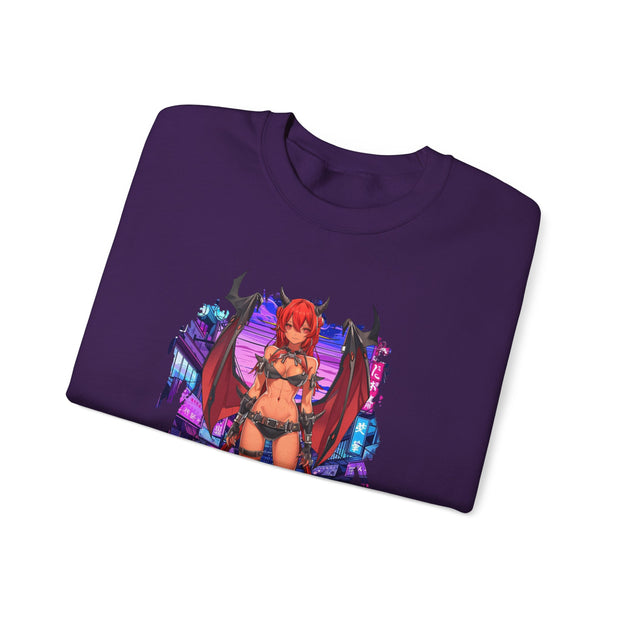 Anime Female Demon Unisex Heavy Blend™ Crewneck Sweatshirt
