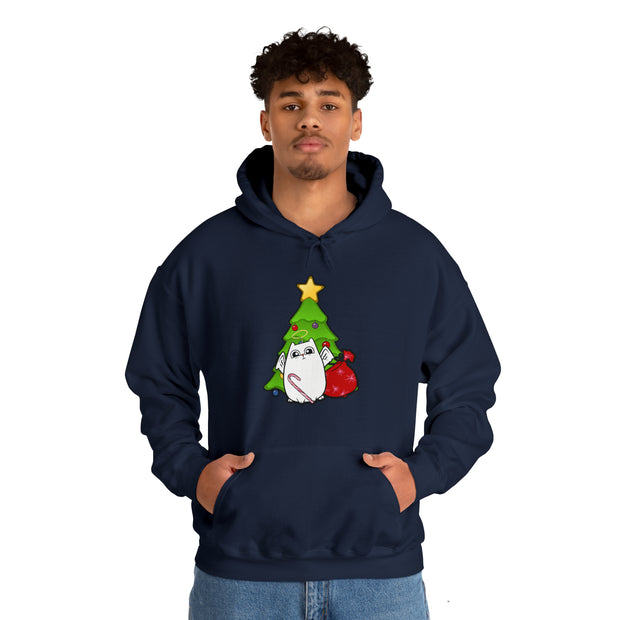Christmas cat Unisex Heavy Blend™ Hooded Sweatshirt