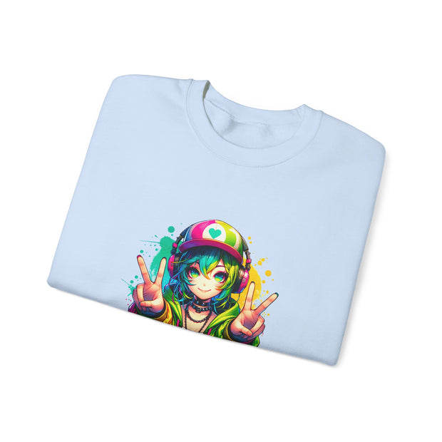 Graffiti Anime Girls Unisex Heavy Blend™ Crewneck Sweatshirt