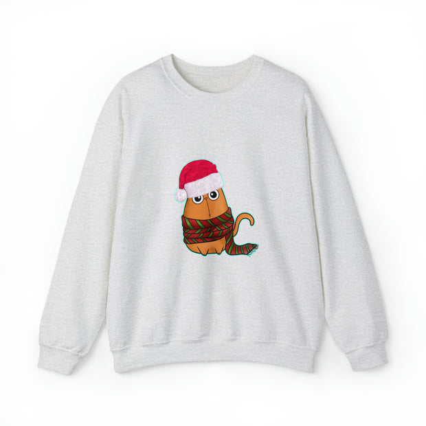 Christmas cat Unisex Heavy Blend™ Crewneck Sweatshirt
