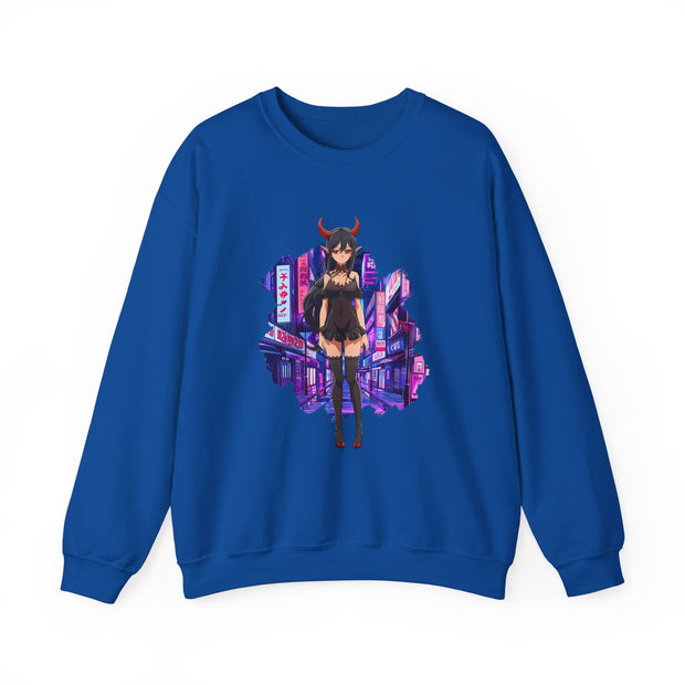 Anime Female Demon Unisex Heavy Blend™ Crewneck Sweatshirt