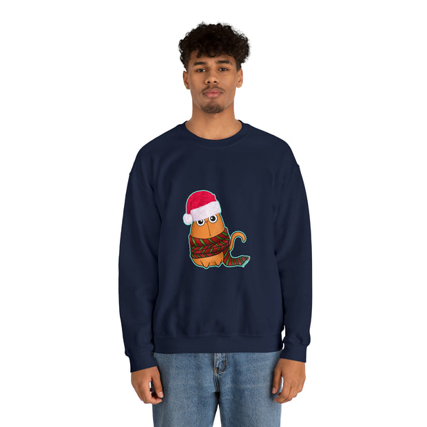 Christmas cat Unisex Heavy Blend™ Crewneck Sweatshirt