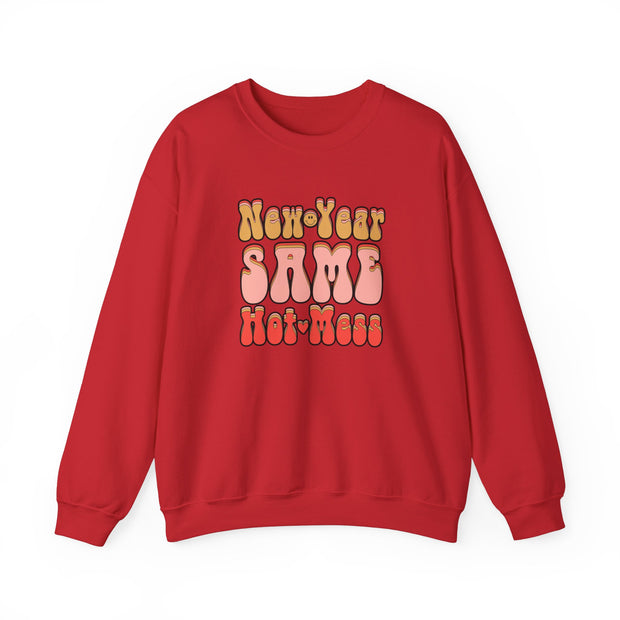 Same Hot Mess Unisex Heavy Blend™ Crewneck Sweatshirt
