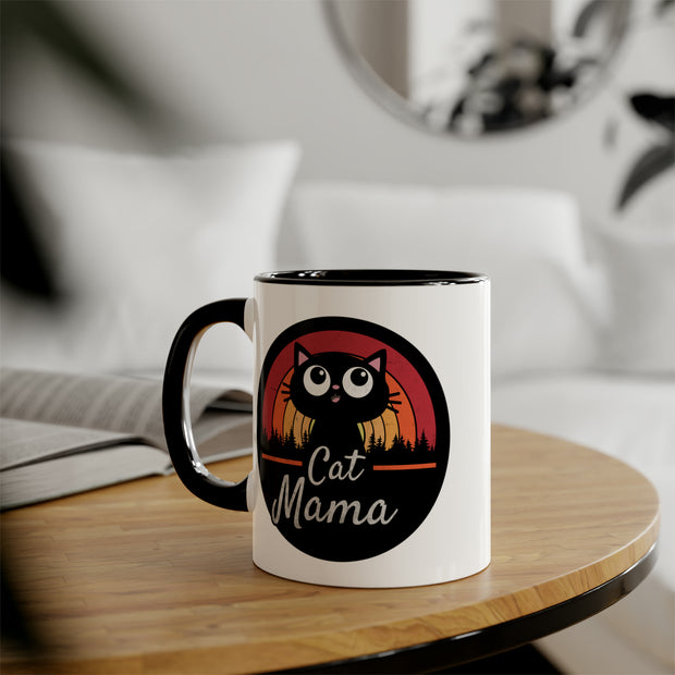 Cat Mama Accent Mugs, 11oz