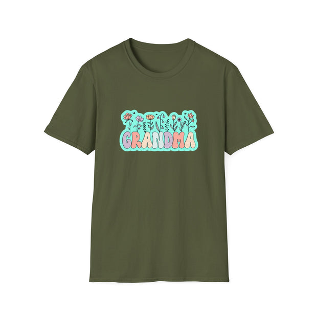 Grandma Flowers Unisex Softstyle T-Shirt