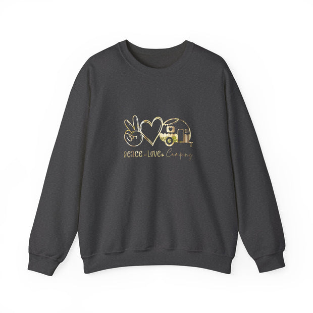 Peace Love Camping Unisex Heavy Blend™ Crewneck Sweatshirt