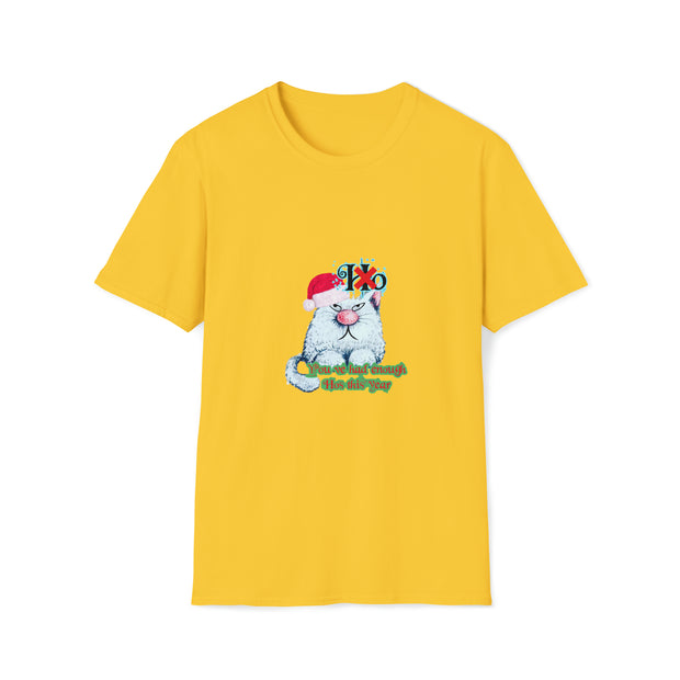 Christmas cat Unisex Softstyle T-Shirt