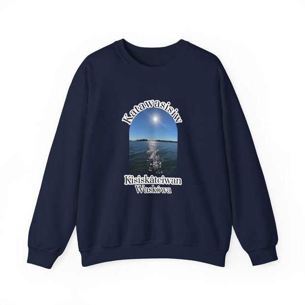 Cree Saskatchewan Skies Unisex Heavy Blend™ Crewneck Sweatshirt