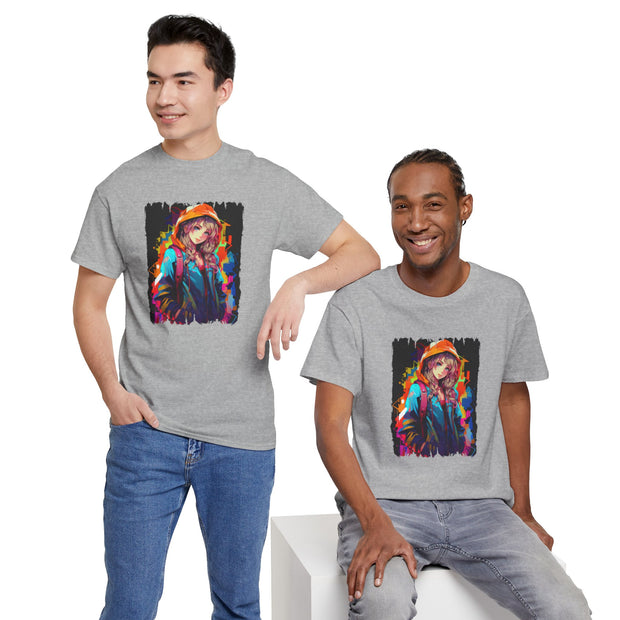 Graffiti Anime Girls Unisex Heavy Cotton Tee