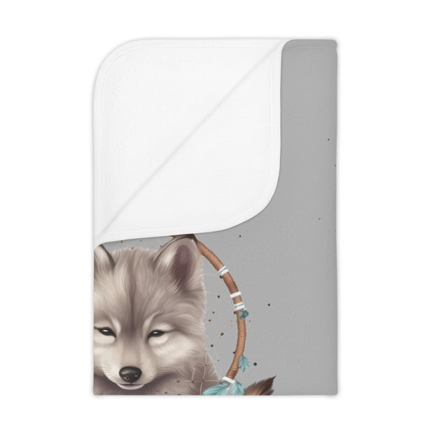 Baby wolf Toddler Blanket
