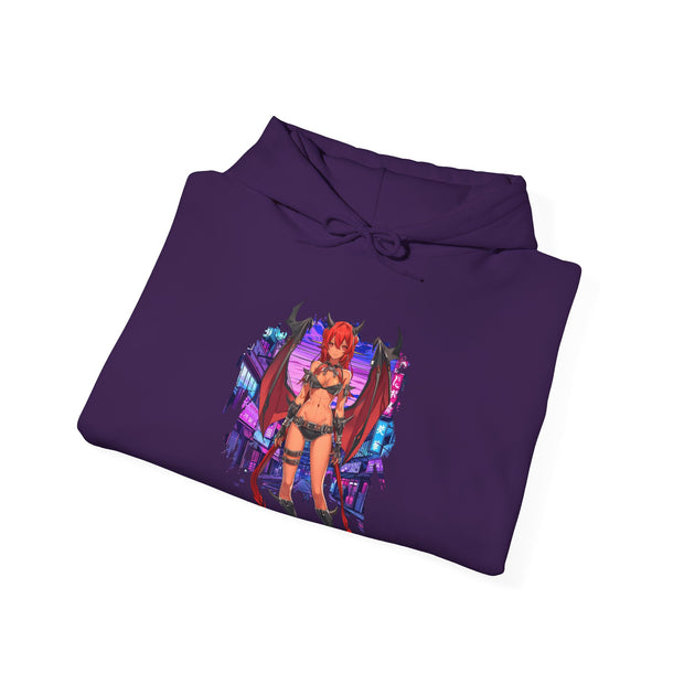Anime Female Demon Unisex Heavy Blend™ Hooded Sweatshirt