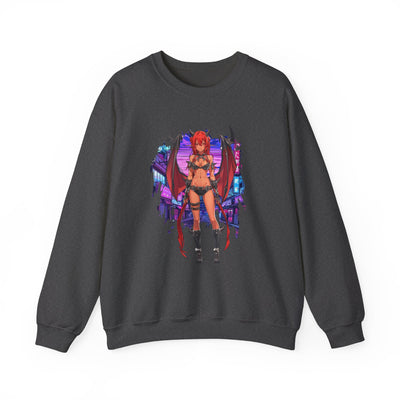 Anime Female Demon Unisex Heavy Blend™ Crewneck Sweatshirt