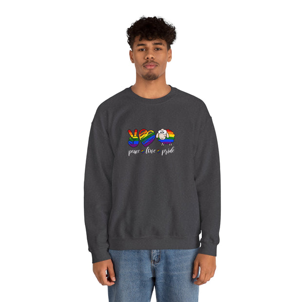 Peace Love Pride Unisex Heavy Blend™ Crewneck Sweatshirt