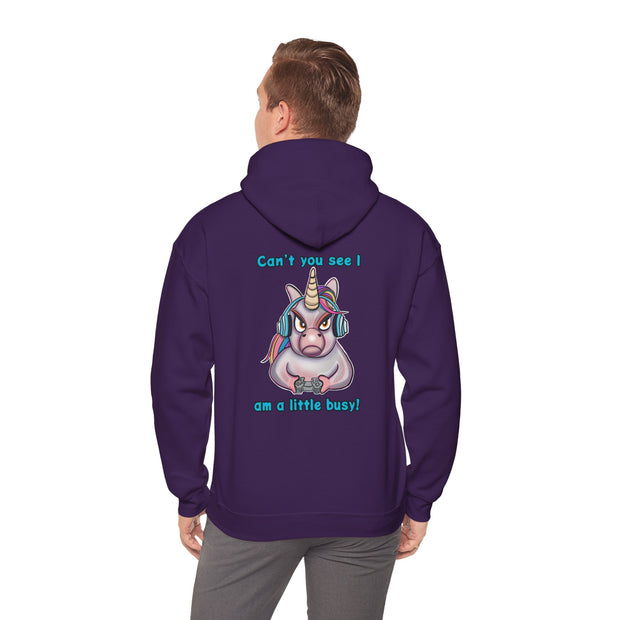 Busy Gaming Unicorn Unisex Heavy Blend™ Hooded Sweatshirt