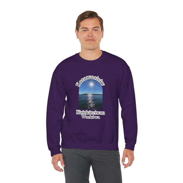 Cree Saskatchewan Skies Unisex Heavy Blend™ Crewneck Sweatshirt