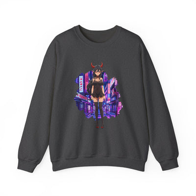 Anime Female Demon Unisex Heavy Blend™ Crewneck Sweatshirt