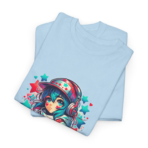 Graffiti Anime Girls Unisex Heavy Cotton Tee