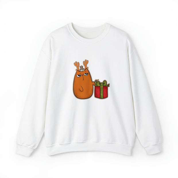 Christmas cat Unisex Heavy Blend™ Crewneck Sweatshirt