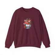 Tea Cup Flowers & Birds Unisex Heavy Blend™ Crewneck Sweatshirt