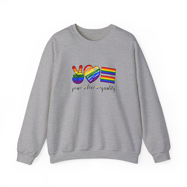 Peace Love Equality Unisex Heavy Blend™ Crewneck Sweatshirt