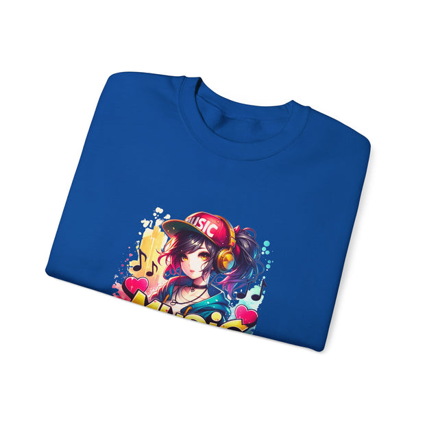 Graffiti Anime Girls Unisex Heavy Blend™ Crewneck Sweatshirt