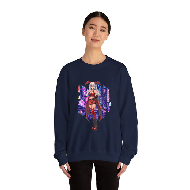 Anime Female Demon Unisex Heavy Blend™ Crewneck Sweatshirt