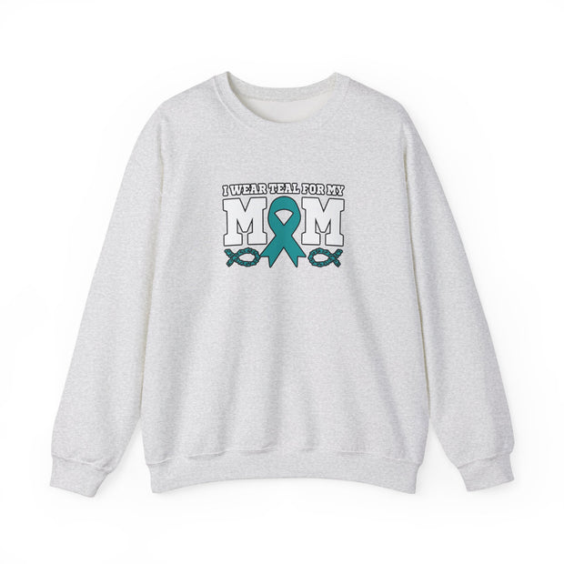Teal for Mom Unisex Heavy Blend™ Crewneck Sweatshirt