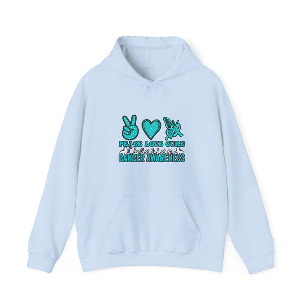 Peace Love Cure Unisex Heavy Blend™ Hooded Sweatshirt